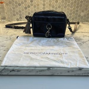 Amazing condition. Rebecca Minkoff. Mirrored metallic purse. Navy blue